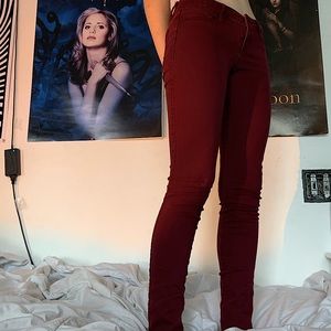 Burgundy Hollister Jeans